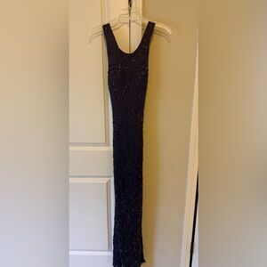 Elegant Purple Beaded Dress